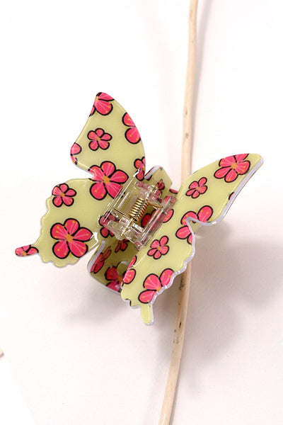 SPRING FLORAL ON BUTTERFLY HAIR CLAW CLIPS | 40H773