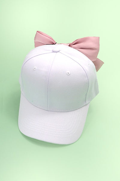 BIG BOW RIBBON BASEBALL HAT CAP | 21HW403