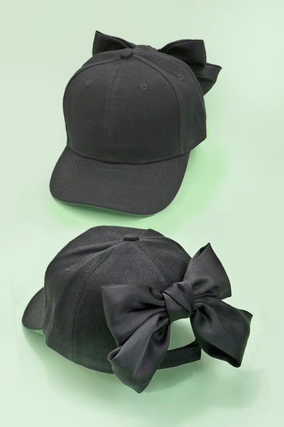 BIG BOW RIBBON BASEBALL HAT CAP | 21HW403