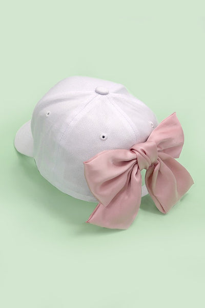 BIG BOW RIBBON BASEBALL HAT CAP | 21HW403