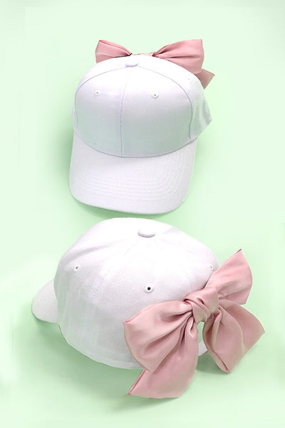 BIG BOW RIBBON BASEBALL HAT CAP | 21HW403