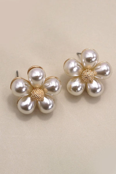 FLORAL PEARL STUD EARRINGS | 80E3081