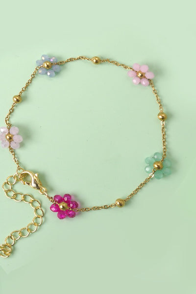 SUMMER MULTI BEADED FLOWER CHARM BRACELETS | 40B108