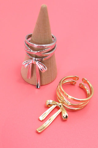 ADJUSTABLE BOLD BOW RING | 40R100