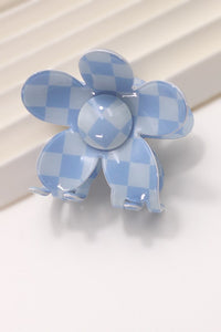 JUMBO CHECKER FLOWER HAIR CLAW CLIPS | 40H775