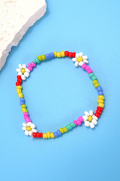 SEED BEAD FLORAL COLORFUL BRACELET | 40B111