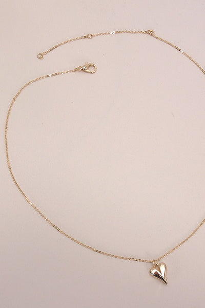 PETITE DELICATE GOLD HEART NECKLACE | 80N593