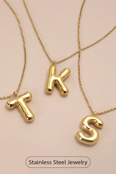 18K STAINLESS STEEL TARNISH FREE  INITIAL NECKLACE | 80N650