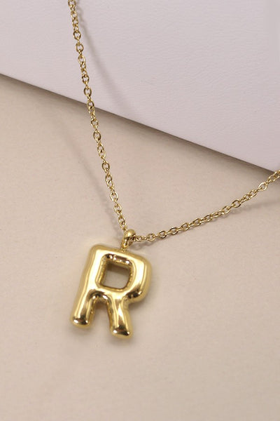 18K STAINLESS STEEL TARNISH FREE  INITIAL NECKLACE | 80N650