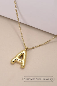 18K STAINLESS STEEL TARNISH FREE  INITIAL NECKLACE | 80N650