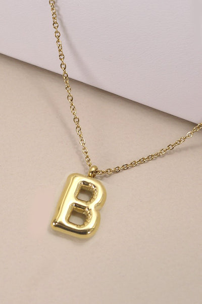 18K STAINLESS STEEL TARNISH FREE  INITIAL NECKLACE | 80N650