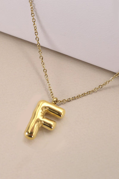 18K STAINLESS STEEL TARNISH FREE  INITIAL NECKLACE | 80N650