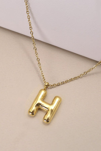 18K STAINLESS STEEL TARNISH FREE  INITIAL NECKLACE | 80N650