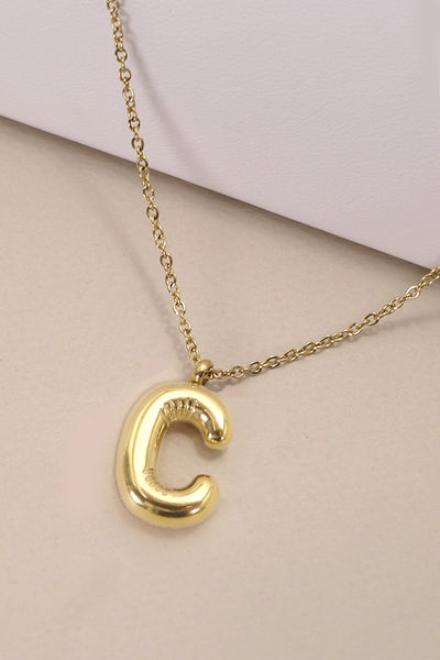 18K STAINLESS STEEL TARNISH FREE  INITIAL NECKLACE | 80N650