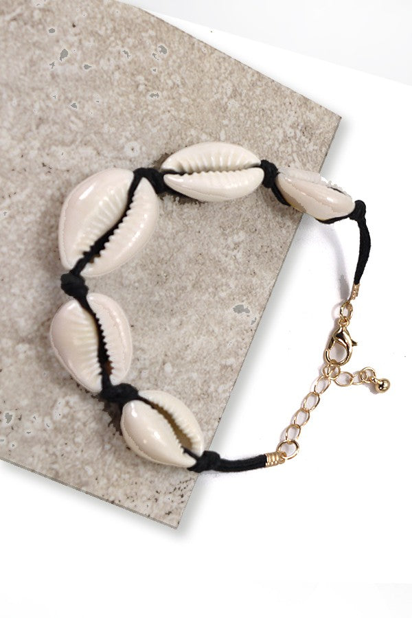 SUMMER PUKA SHELL ROPE CHAIN BRACELET | 80B165