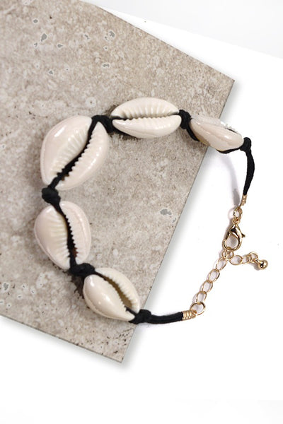 SUMMER PUKA SHELL ROPE CHAIN BRACELET | 80B165