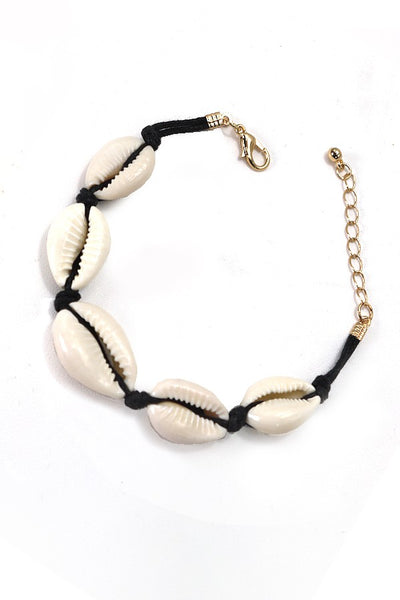 SUMMER PUKA SHELL ROPE CHAIN BRACELET | 80B165