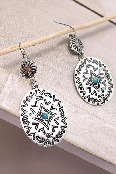 WESTERN SOUTHWESTERN AZTEC EARRINGS | 40E296