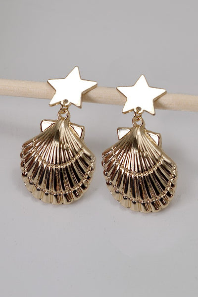 BEACH PUKA SEASHELL DROP EARRINGS | 31E24398