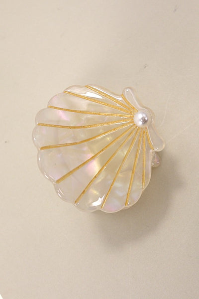 BEACH OCEAN CELLULOSE SEASHELL HAIR CLAW CLIPS | 40H782