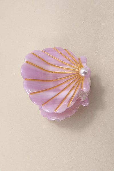 BEACH OCEAN CELLULOSE SEASHELL HAIR CLAW CLIPS | 40H782