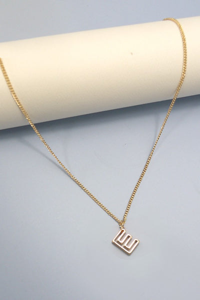 INITIAL CUTOUT 3D DELICATE PERSONALIZED NECKLACE | 31N24032