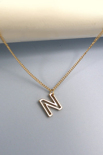 INITIAL CUTOUT 3D DELICATE PERSONALIZED NECKLACE | 31N24032