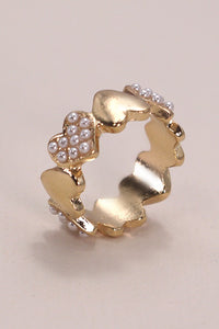 HEART PEARL RING | 80R005