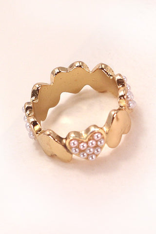 HEART PEARL RING | 80R005