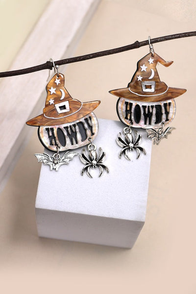 HALLOWEEN HOWDY WITCH HAT DROP EARRINGS | 80E3295