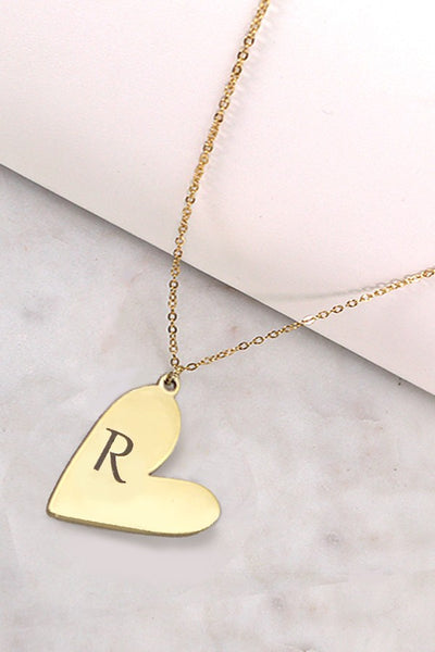 STAINLESS STEEL TARNIS FREE INITIAL HEART NECKLACE | 80N688