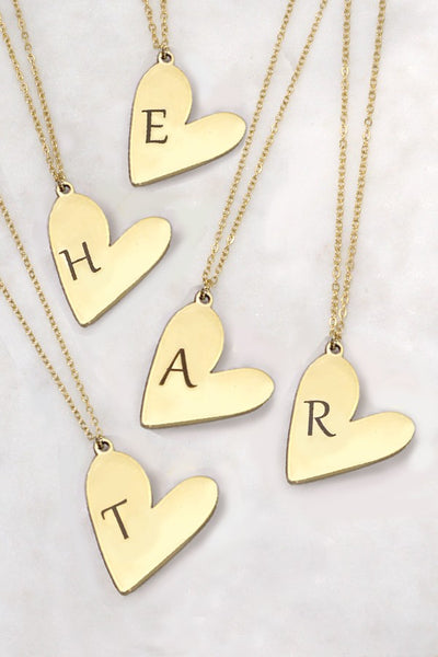 STAINLESS STEEL TARNIS FREE INITIAL HEART NECKLACE | 80N688