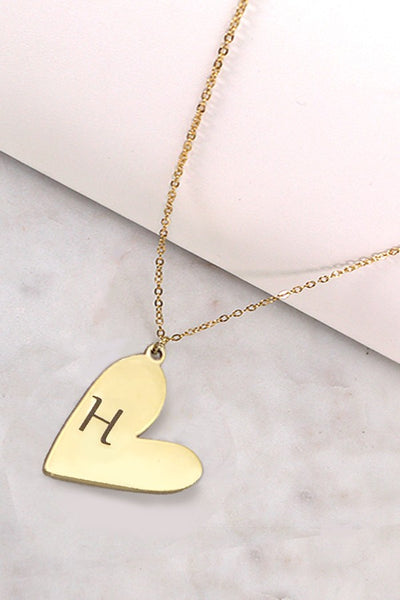 STAINLESS STEEL TARNIS FREE INITIAL HEART NECKLACE | 80N688