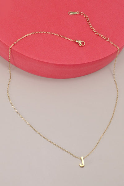 18K STAINLESS STEEL TARNISH FREE INITIAL NECKLACE | 80N753