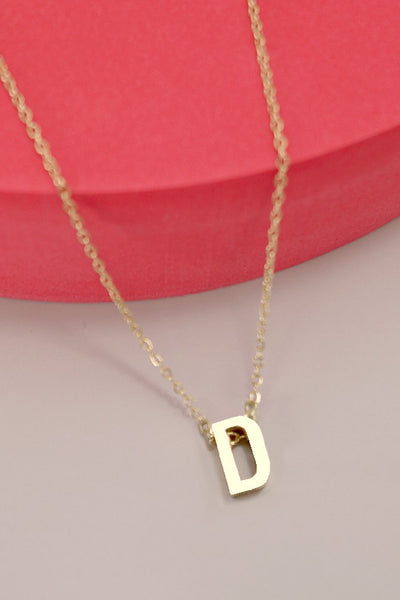 18K STAINLESS STEEL TARNISH FREE INITIAL NECKLACE | 80N753