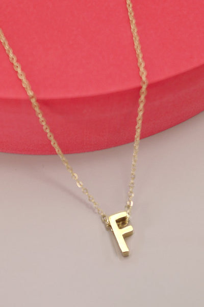 18K STAINLESS STEEL TARNISH FREE INITIAL NECKLACE | 80N753