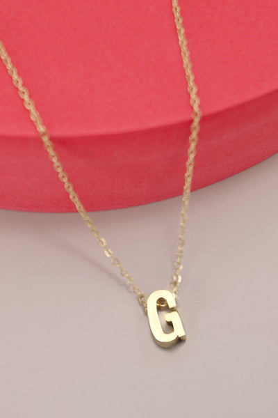 18K STAINLESS STEEL TARNISH FREE INITIAL NECKLACE | 80N753