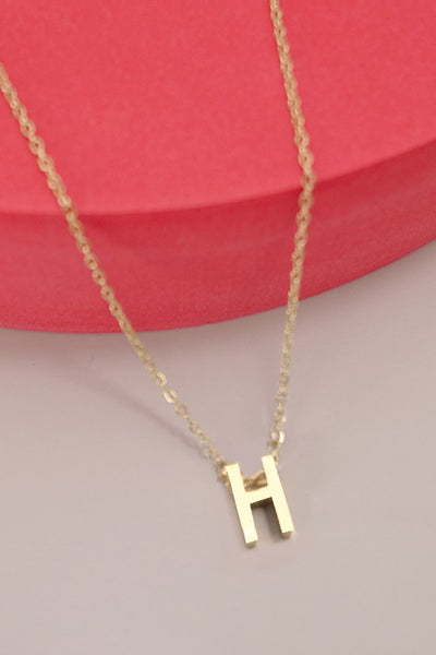 18K STAINLESS STEEL TARNISH FREE INITIAL NECKLACE | 80N753