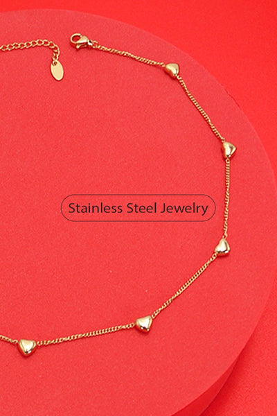 18K STAINLESS STEEL TARNISH FREE HEART NECKLACE | 80N759