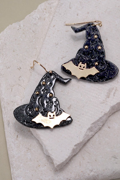 HALLOWEEN WITCH HAT DROP EARRINGS | 80E3502