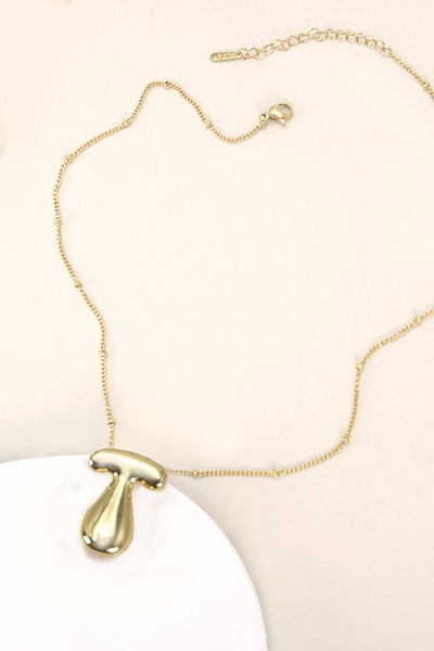 STAINLESS STEEL BALLOON BUBBLE INITITAL NECKLACE | 40NK316