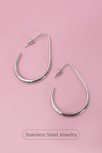 18K STAINLESS STEEL WATERPROOF TARNISH FREE HOOPS | 40E311