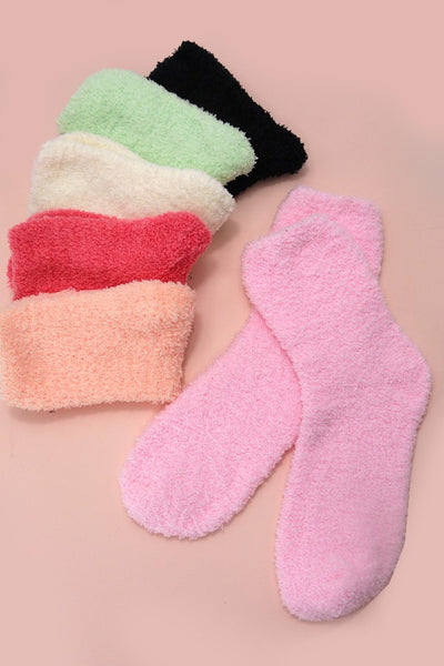 HOLIDAY WARM CORAL FLEECE PLUSH FUZZY SOCKS | 40S02049