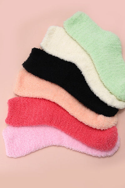 HOLIDAY WARM CORAL FLEECE PLUSH FUZZY SOCKS | 40S02049