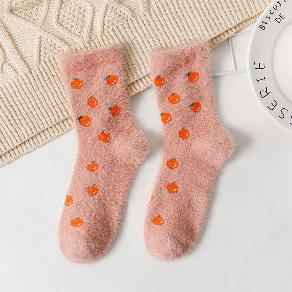 WARM CHINLON SOFT FLEECE FUZZY SOCKS | 40S02053