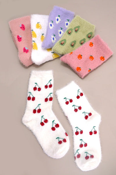 WARM CHINLON SOFT FLEECE FUZZY SOCKS | 40S02053