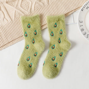 WARM CHINLON SOFT FLEECE FUZZY SOCKS | 40S02053