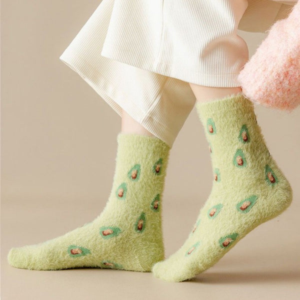 WARM CHINLON SOFT FLEECE FUZZY SOCKS | 40S02053