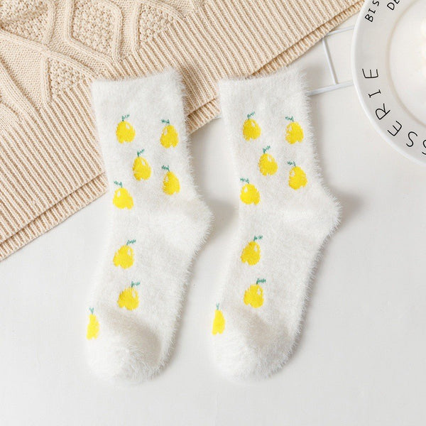 WARM CHINLON SOFT FLEECE FUZZY SOCKS | 40S02053