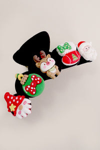 JUMBO CHRISTMAS HOLIDAY HAIR CLAW CLIPS | 40H802